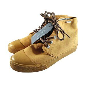 Bangs Unisex Women's 7/Men 5.5 Mustard Yellow Canvas High-Top Sneaker Shoes